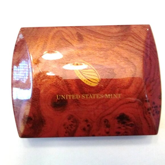 Empty US Mint Box Cognac Brown 💸 - Picture 1 of 4